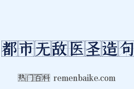 都市无敌医圣造句是什么意思的图片